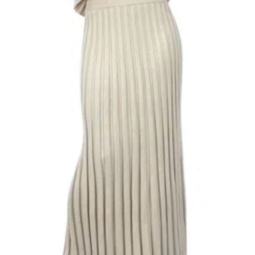 ILLA ILLA Cream Maxi Pleated Skirt Women Size Small